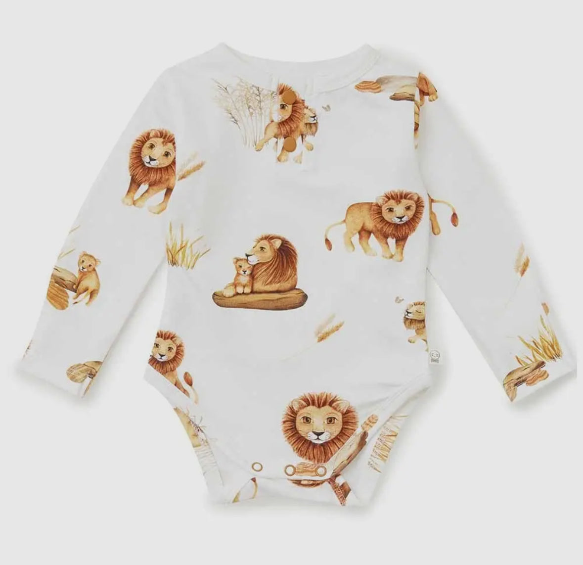 Lion Long Sleeve Organic Bodysuit