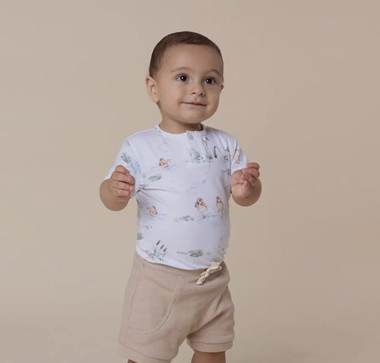 Duck Pond Short Sleeve Organic Bodysuit